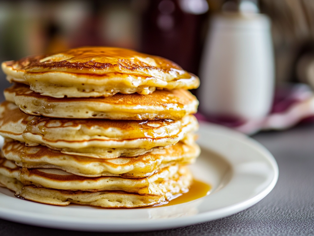 Kodiak Pancake Recipe: The Ultimate Guide - A stack of fluffy Kodiak pancakes drizzled with syrup.