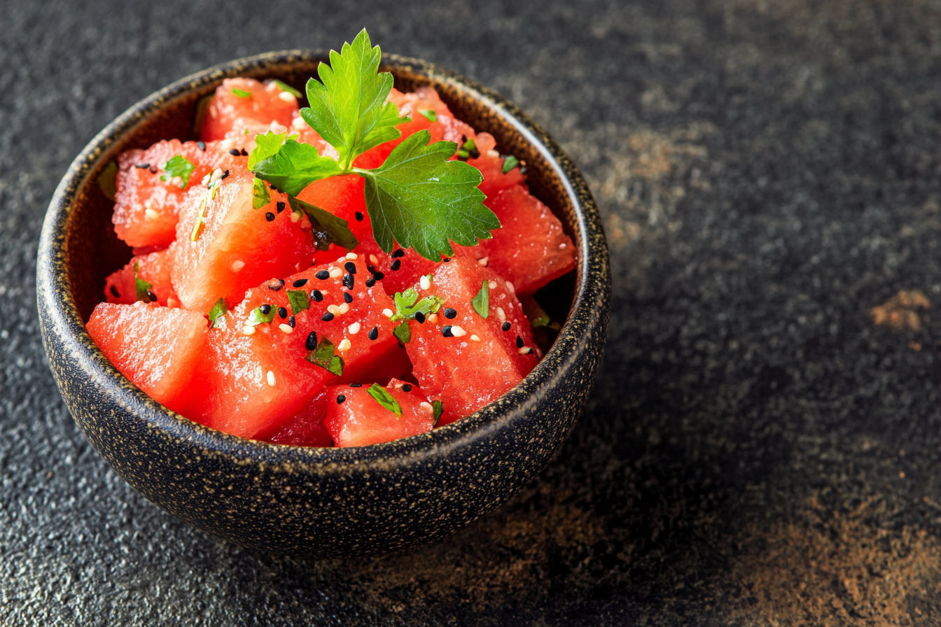 Tajin on watermelon slices – a refreshing summer snack