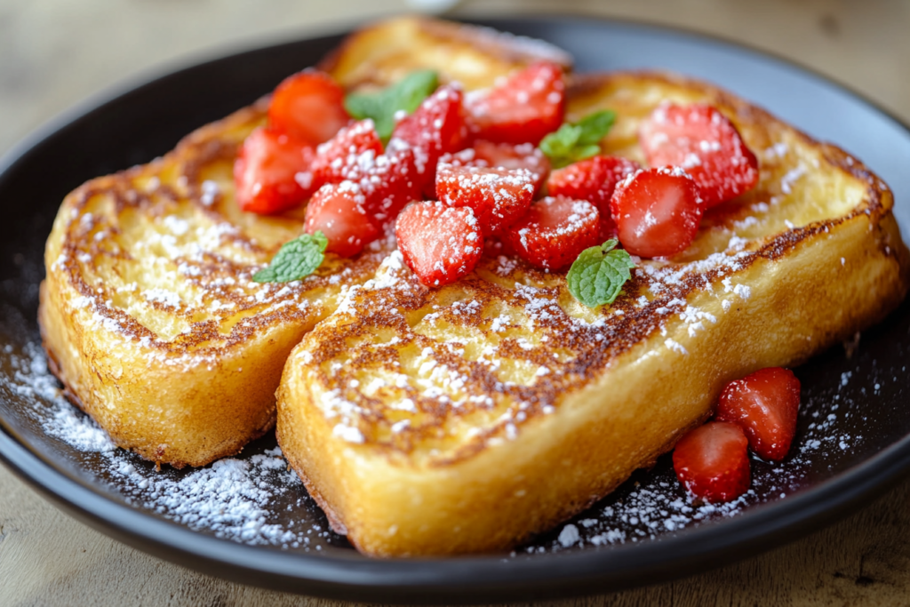 Toasting bread for French toast preparation