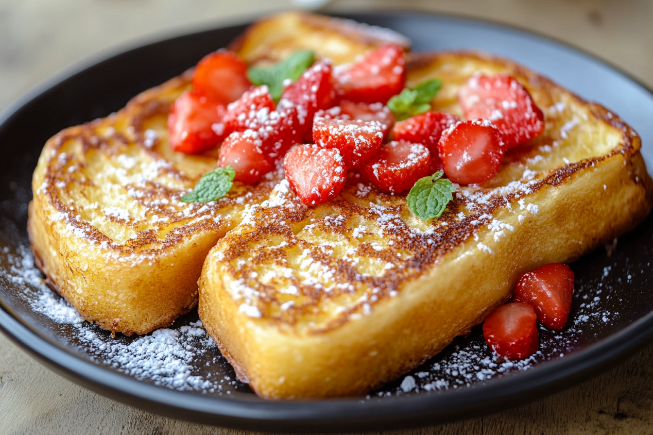 Toasting bread for French toast preparation