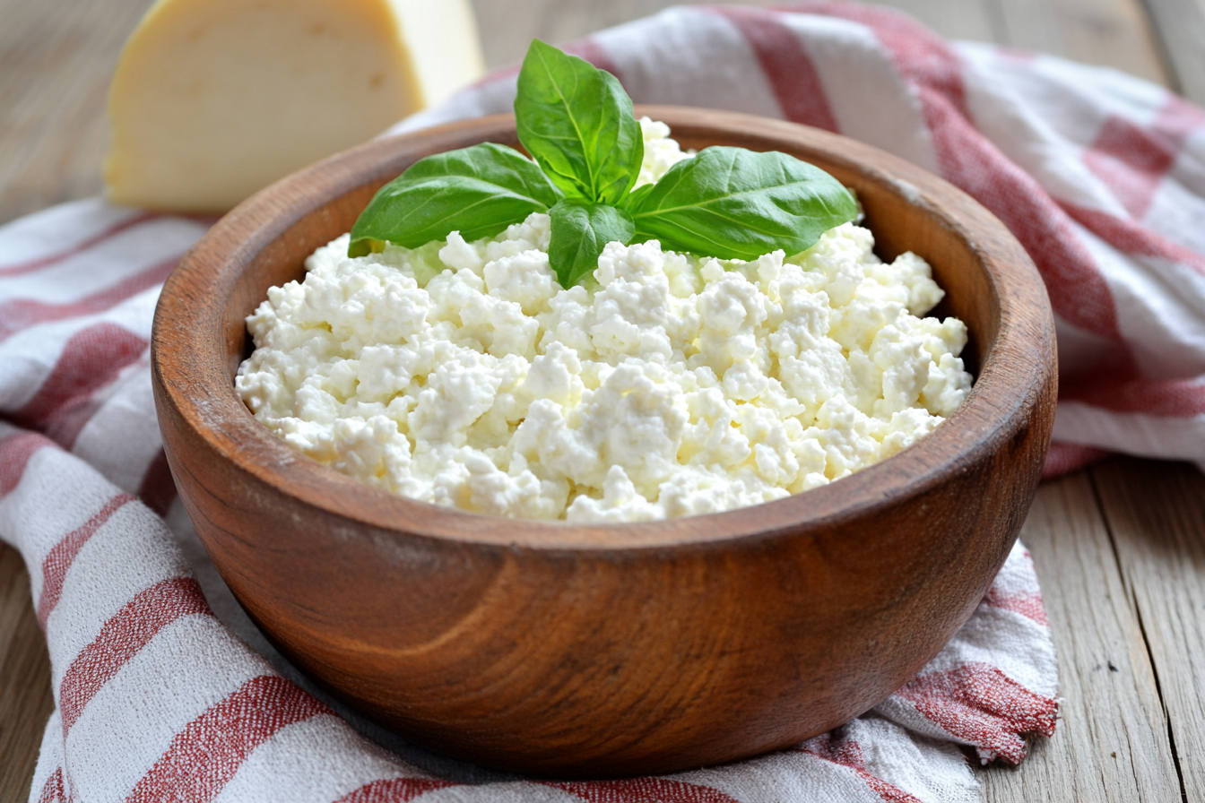Blended cottage cheese in a bowl showcasing smooth texture and versatility.
