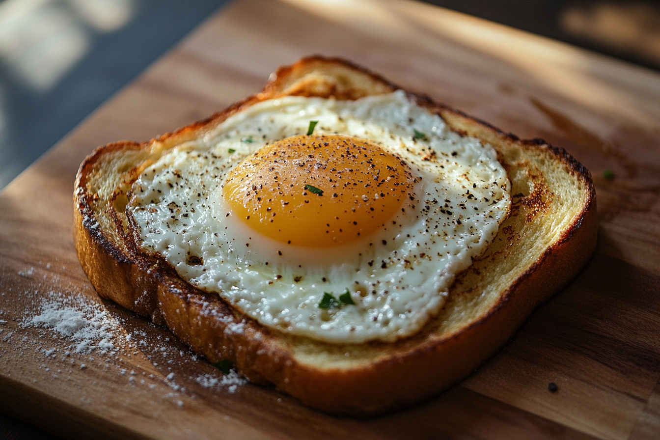 French toast soaked in egg mixture for perfect custard texture